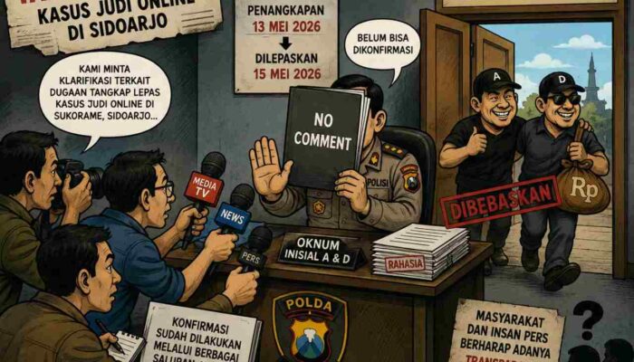 Transparansi Penanganan Kasus Judol Dipertanyakan, Dugaan Tangkap Lepas di Sidoarjo Mencuat